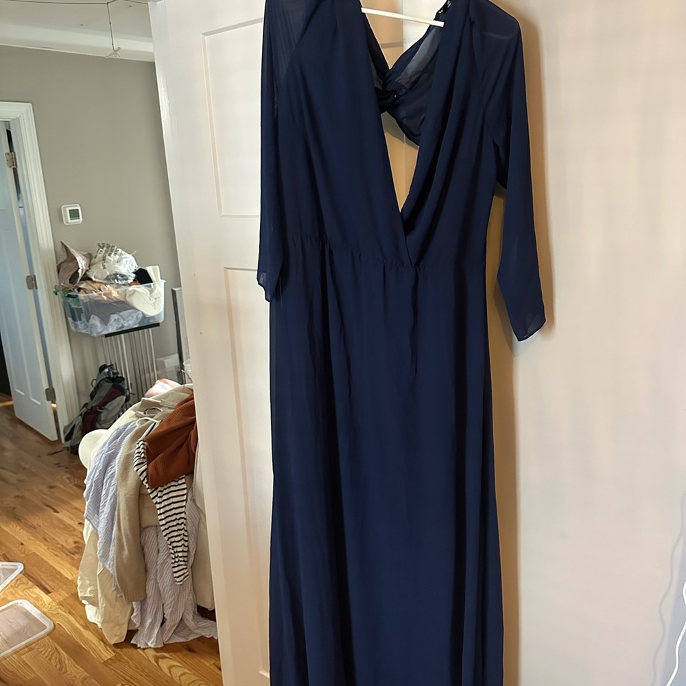 Elegant Navy Maxi Dress